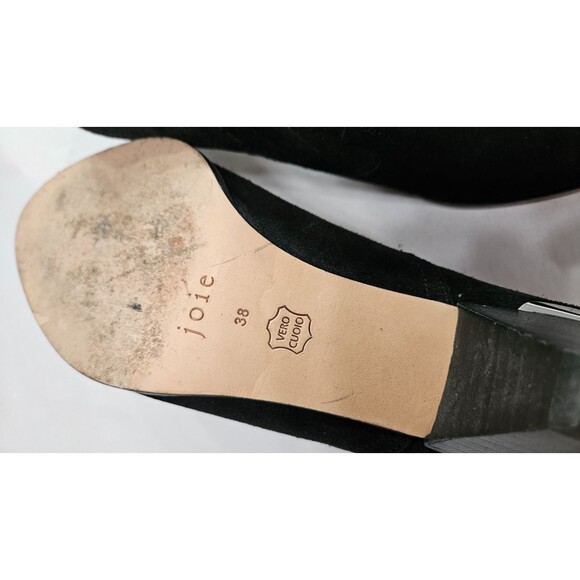 Joie Black Round Toe High Heels Slip On Women's Sandals Size 38 - Picture 5 of 5